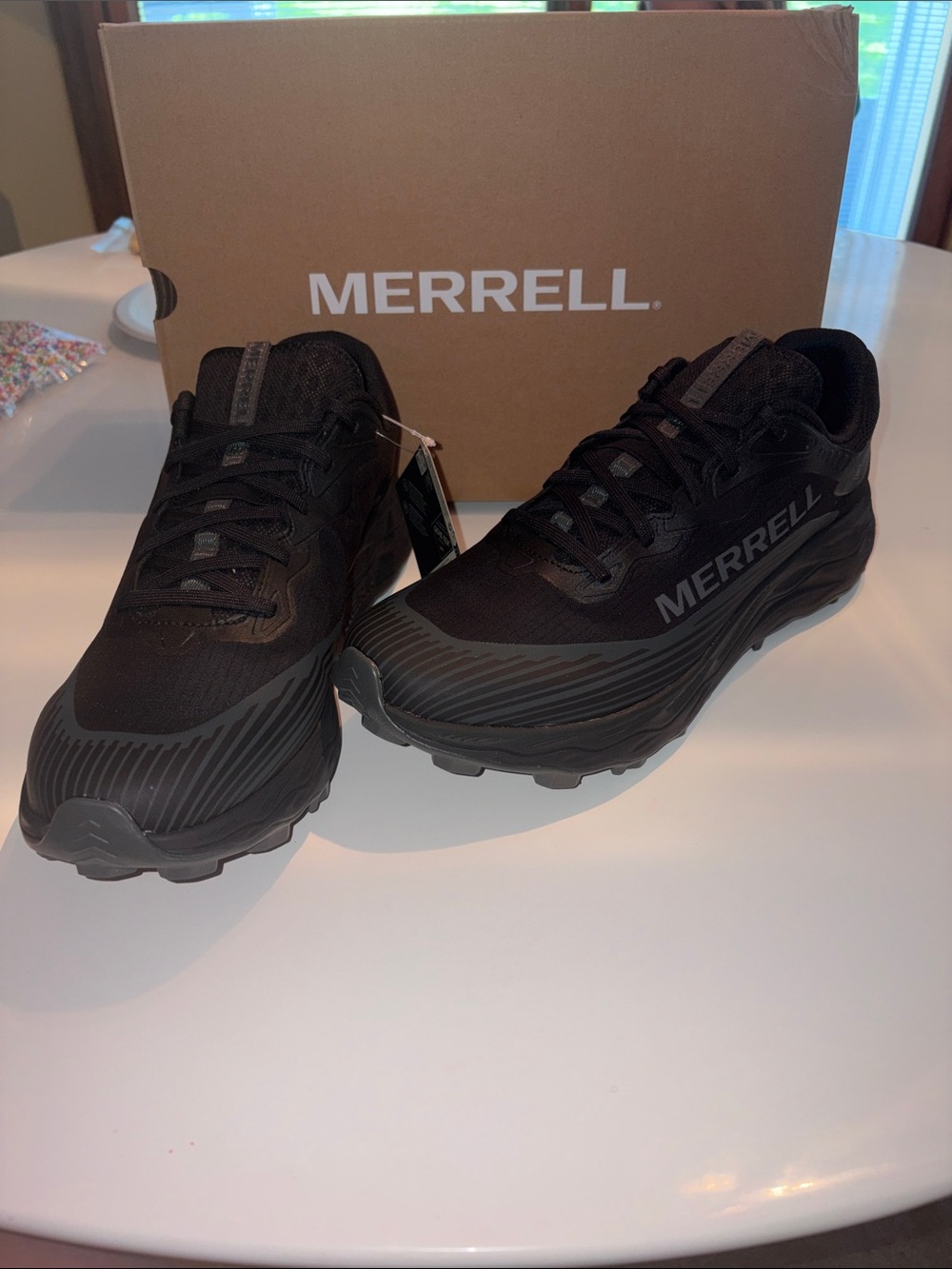 Merrell Men's Black Trail Runner Athletic Shoes 11.5 Wide